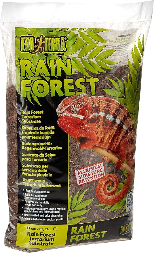 Exoterra Substrat de Forêt Tropicale Humide pour Terrarium  8,8 L