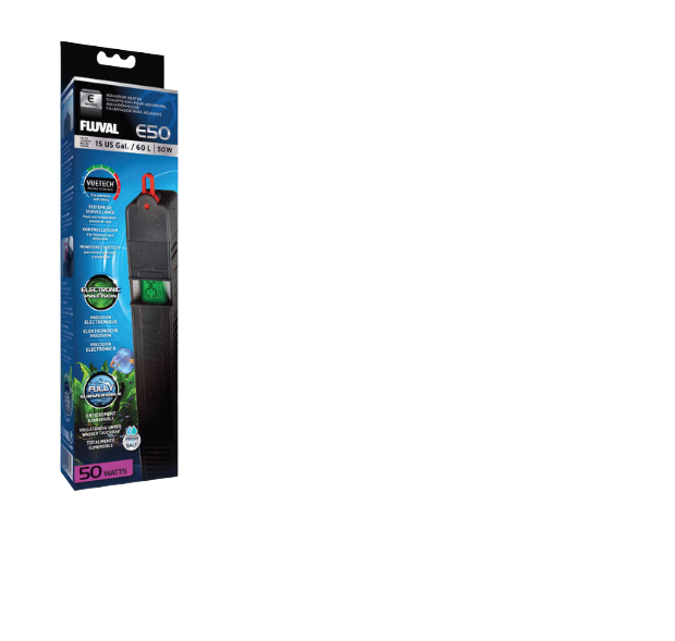 Fluval - Chauffe-eau Submersible E50 pour Aquarium 60L - 50W