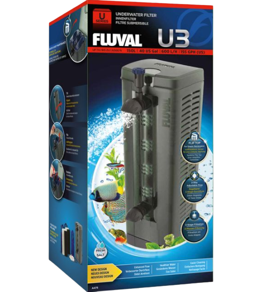 Filtre intérieur submersible poisson reptile universel U3 de 90 à 150 litres - Fluval